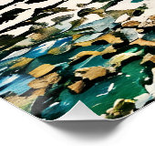 Schilderachtig kustlandschap met levendige blauwe  perfect poster (Hoek)