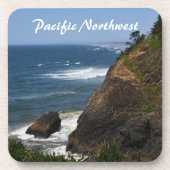 Schilderachtig kustlijn van het noordwesten van de bier onderzetter (Voorkant)