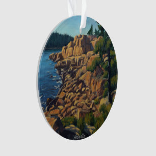 Schilderachtig kustscène in Acadia National Park Ornament