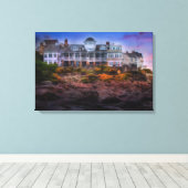 Schilderachtig kustzonsopgang Cape Neddick Maine Canvas Afdruk (Insitu (Houten vloer))
