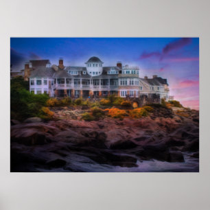 Schilderachtig kustzonsopgang Cape Neddick Maine Poster