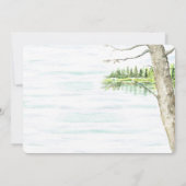 Schilderachtig Lake en kano familie reünie Kaart (Achterkant)