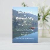 Schilderachtig Lake Photo Retirement Party Kaart (Staand voorkant)