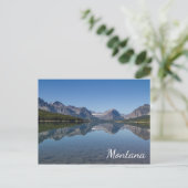 Schilderachtig Lake Sherburne Montana gebergte Briefkaart (Staand voorkant)