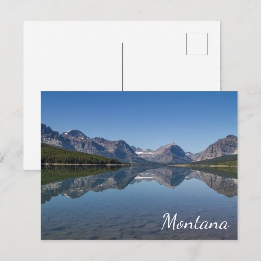 Schilderachtig Lake Sherburne Montana gebergte Briefkaart (Voorkant / Achterkant)