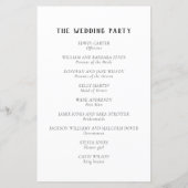 schilderachtig land wijngaard bruiloft programma (Achterkant)