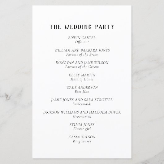 schilderachtig land wijngaard bruiloft programma (Achterkant)