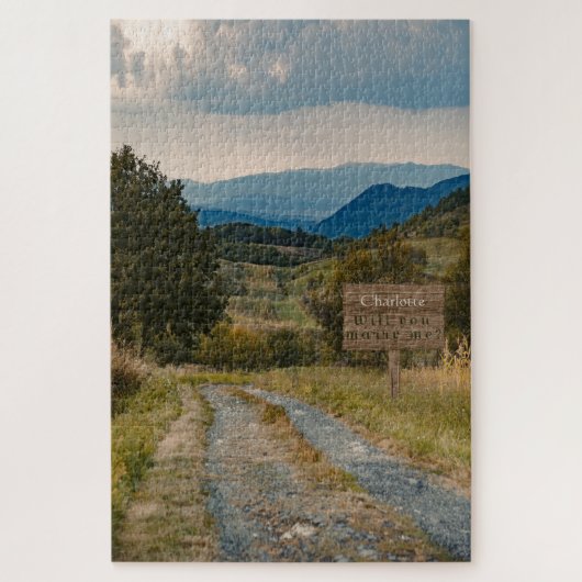Schilderachtig landelijke bergweg Marry Me Puzzle Legpuzzel (Verticaal)