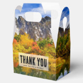 Schilderachtig landschap bos en bergen bedankdoosjes (Geopend)