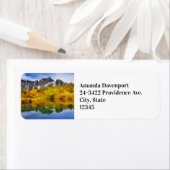 Schilderachtig landschap bos en bergen etiket (Insitu)