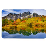 Schilderachtig landschap bos en bergen magneet (Horizontaal)