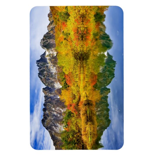 Schilderachtig landschap bos en bergen magneet (Verticaal)