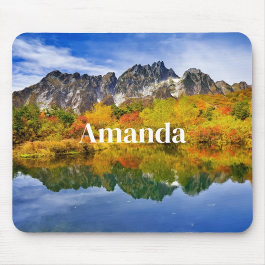 Schilderachtig landschap bos en bergen muismat (Voorkant)