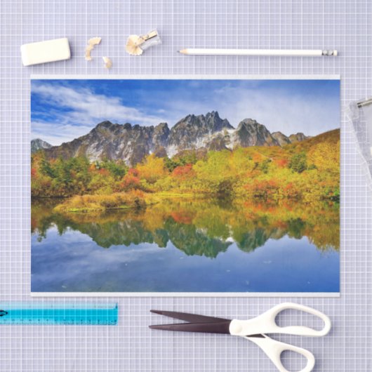 Schilderachtig landschap bos en bergen tissuepapier (Craft)