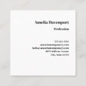 Schilderachtig landschap bos en bergen vierkante visitekaartje (Achterkant)