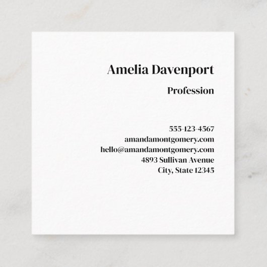 Schilderachtig landschap bos en bergen vierkante visitekaartje (Achterkant)