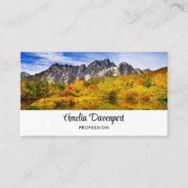 Schilderachtig landschap bos en bergen visitekaartje