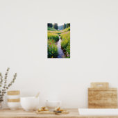 Schilderachtig landschap Forest Stream Natuur land Poster (Keuken)