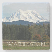 Schilderachtig landschap in Washington Rainier Stenen Onderzetter (Voorkant)