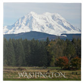 Schilderachtig landschap in Washington Rainier Tegeltje (Voorkant)