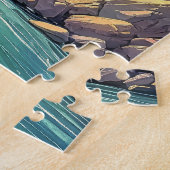 Schilderachtig landschap legpuzzel (Zijkant)