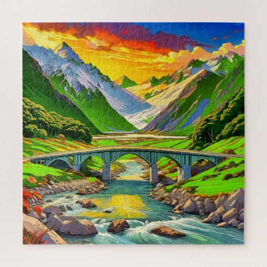 Schilderachtig landschap legpuzzel (Verticaal)