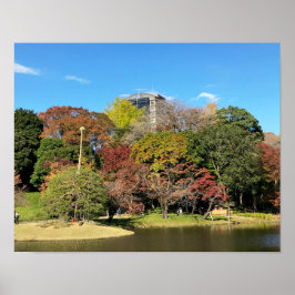 Schilderachtig landschap met Autumn Color Poster