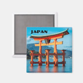 Schilderachtig landschap met Japanse Torii Gate Magneet (Voorkant / Achterkant)