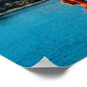 Schilderachtig landschap met Japanse Torii Gate Poster (Hoek)