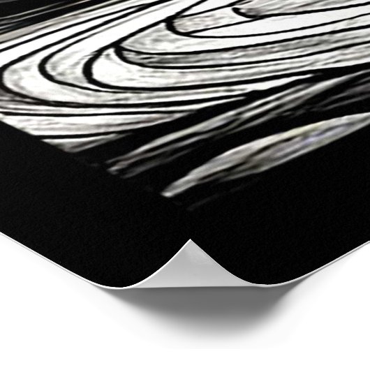 Schilderachtig landschap met stromende rivier poster (Hoek)