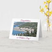 Schilderachtig landschap, Moederdag Kaart (Gele Bloem)