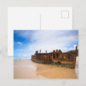 Schilderachtig landschap Schip Maheno wreck strand Briefkaart (Voorkant / Achterkant)
