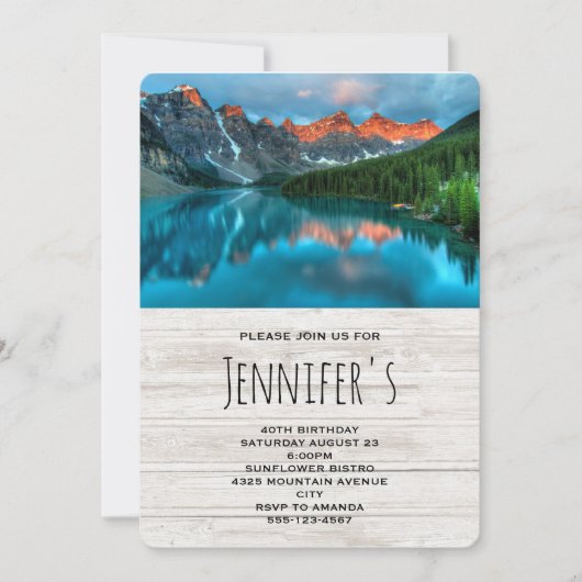 Schilderachtig landschap van bergland kaart (Voorkant)