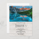 Schilderachtig landschap van bergland uitnodiging briefkaart (Voorkant / Achterkant)