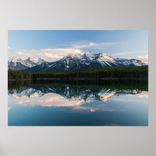 Schilderachtig landschap van Canadese Rockies bij Poster (Voorkant)