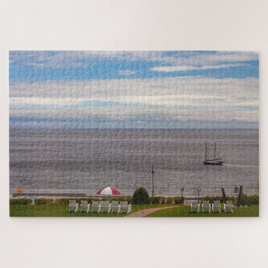 Schilderachtig landschap van de baai van Tadoussac Legpuzzel (Horizontaal)