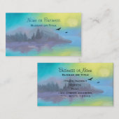 Schilderachtig landschap van het bergmeer visitekaartje (Voorkant / Achterkant)