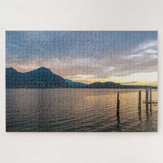 Schilderachtig landschap van het Maggiore-meer bij Legpuzzel (Horizontaal)