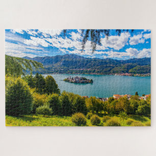 Schilderachtig landschap van San Giulio Island, It Legpuzzel