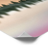 Schilderachtig landschap van Tranquil Pink Sky Bal Poster (Hoek)