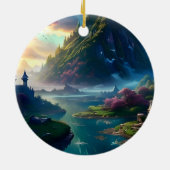 Schilderachtig Landschap Vier Keramisch Ornament (Achterkant)