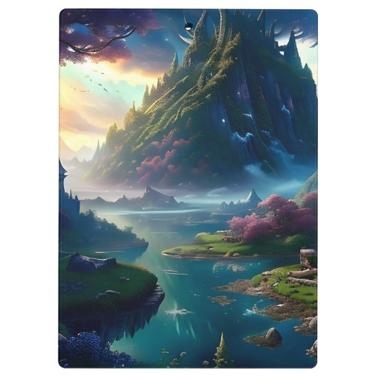 Schilderachtig Landschap Vier Klembord (Achterkant)