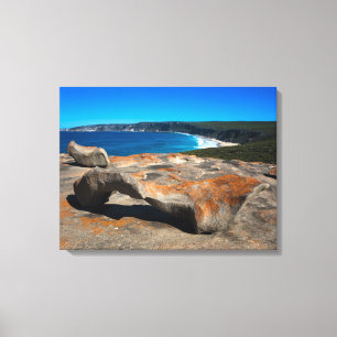 schilderachtig landschap voor de kust van Fraser Canvas Afdruk