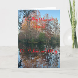 Schilderachtig landschap, vriend Valentijn Kaart