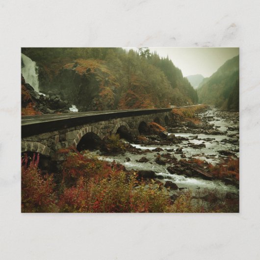 Schilderachtig Landschap Watervallen en Bos Briefkaart (Voorkant)