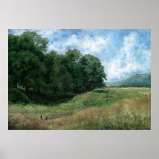Schilderachtig Landschaps Pad – Vintage Landschaps Poster (Voorkant)