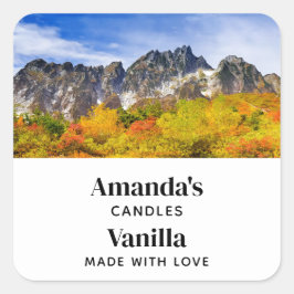 Schilderachtig Landschapsbos en Bergkaars Vierkante Sticker