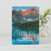 Schilderachtig landschapsfoto van bergen bedankkaart (Staand voorkant)