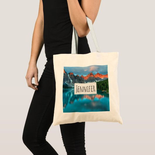 Schilderachtig landschapsfoto van bergen tote bag (Voorkant (product))