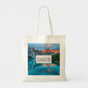 Schilderachtig landschapsfoto van bergen tote bag